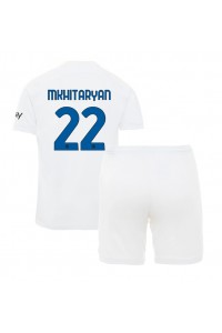 Fotbalové Dres Inter Milan Henrikh Mkhitaryan #22 Dětské Venkovní Oblečení 2023-24 Krátký Rukáv (+ trenýrky)